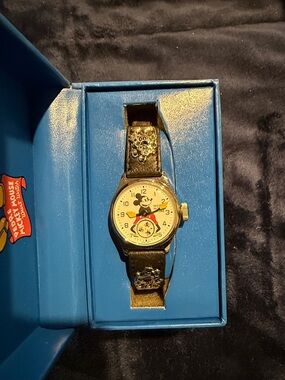 Vintage Pedre Mickey Mouse Wristwatch with Black Strap